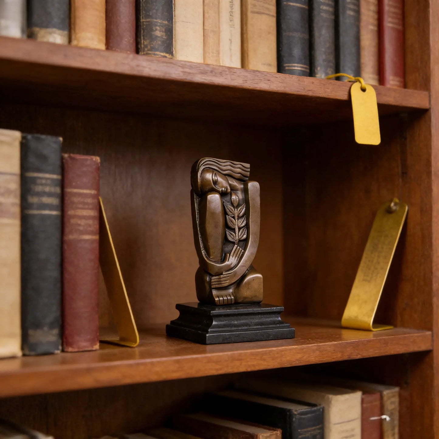 Handcrafted Modern Abstract Bronze Peace Sculpture–Female Metal Figurative Art Decor|TPY-147