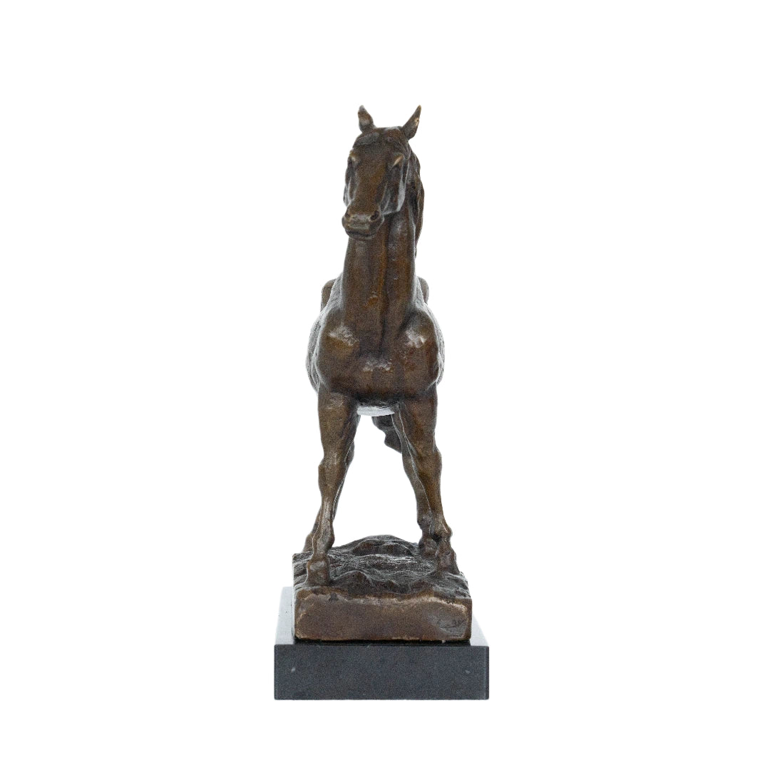 Standing Bronze Horse Sculpture-Lost-Wax Cast Horse Statue|TPAL-005