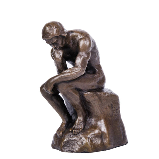 Realistic Rodin The Thinker bronze statue, high-end executive office decor, solid bronze philosophy sculpture.