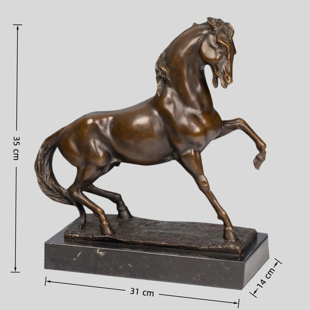 Rearing Bronze Horse Sculpture – Lost Wax Cast Equestrian Statue for Art Decor|TPY-308