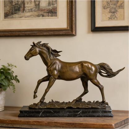 Dynamic Bronze Horse Statue in Motion-Fine Art Equestrian Sculpture｜TPY-552