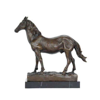 Standing Bronze Horse Sculpture-Lost-Wax Cast Horse Statue｜TPAL-005