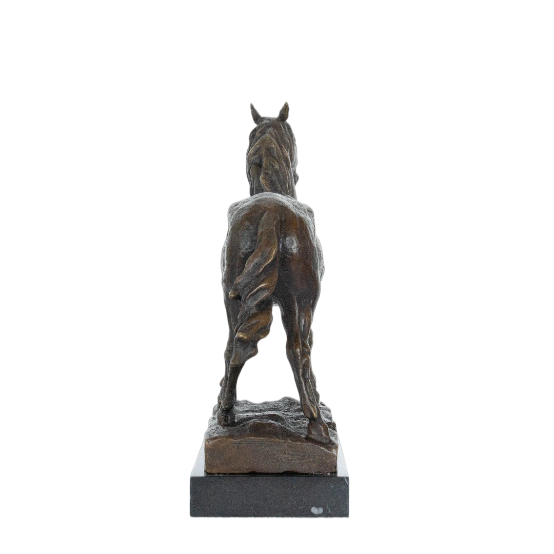 Standing Bronze Horse Sculpture-Lost-Wax Cast Horse Statue｜TPAL-005