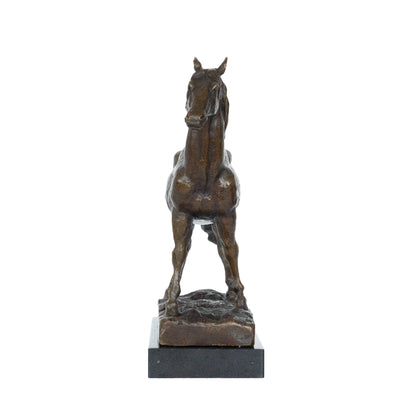 Standing Bronze Horse Sculpture-Lost-Wax Cast Horse Statue｜TPAL-005