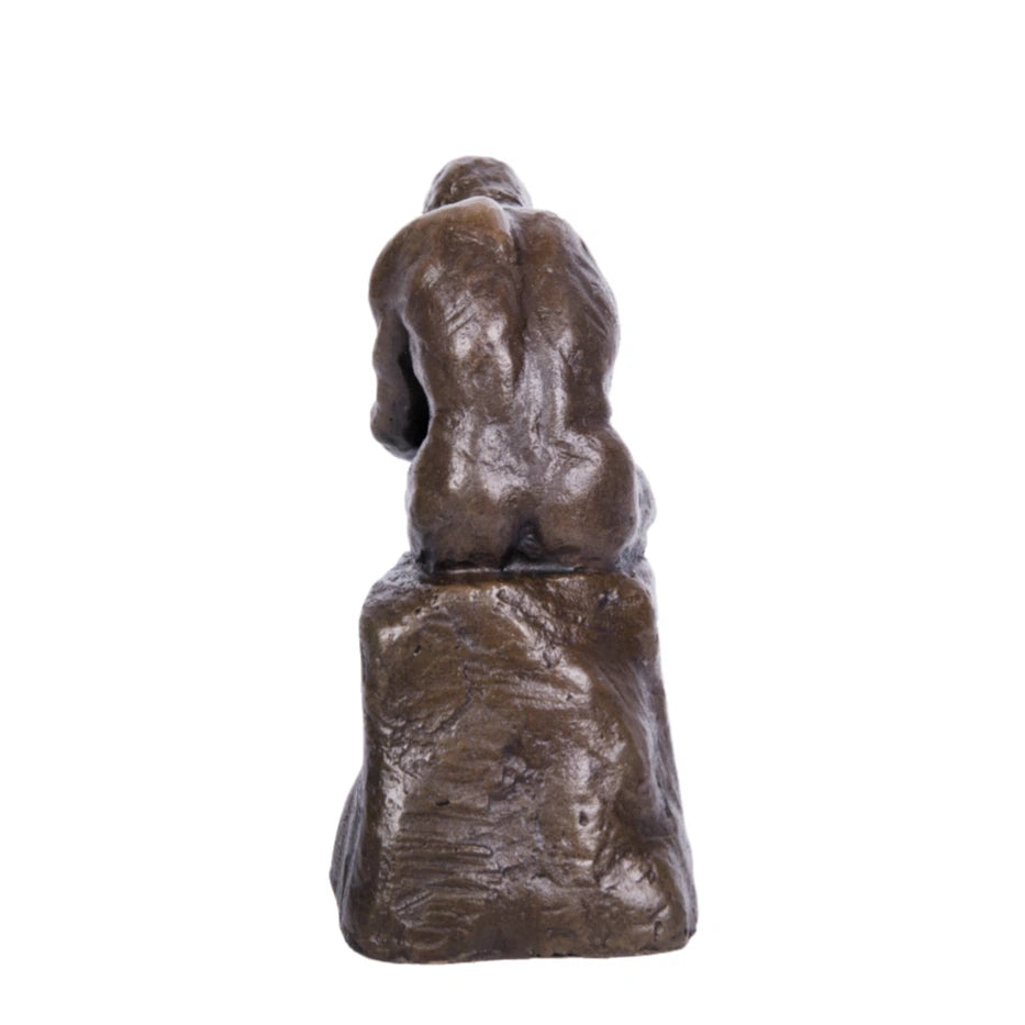 Realistic Rodin The Thinker bronze statue, high-end executive office decor, solid bronze philosophy sculpture.