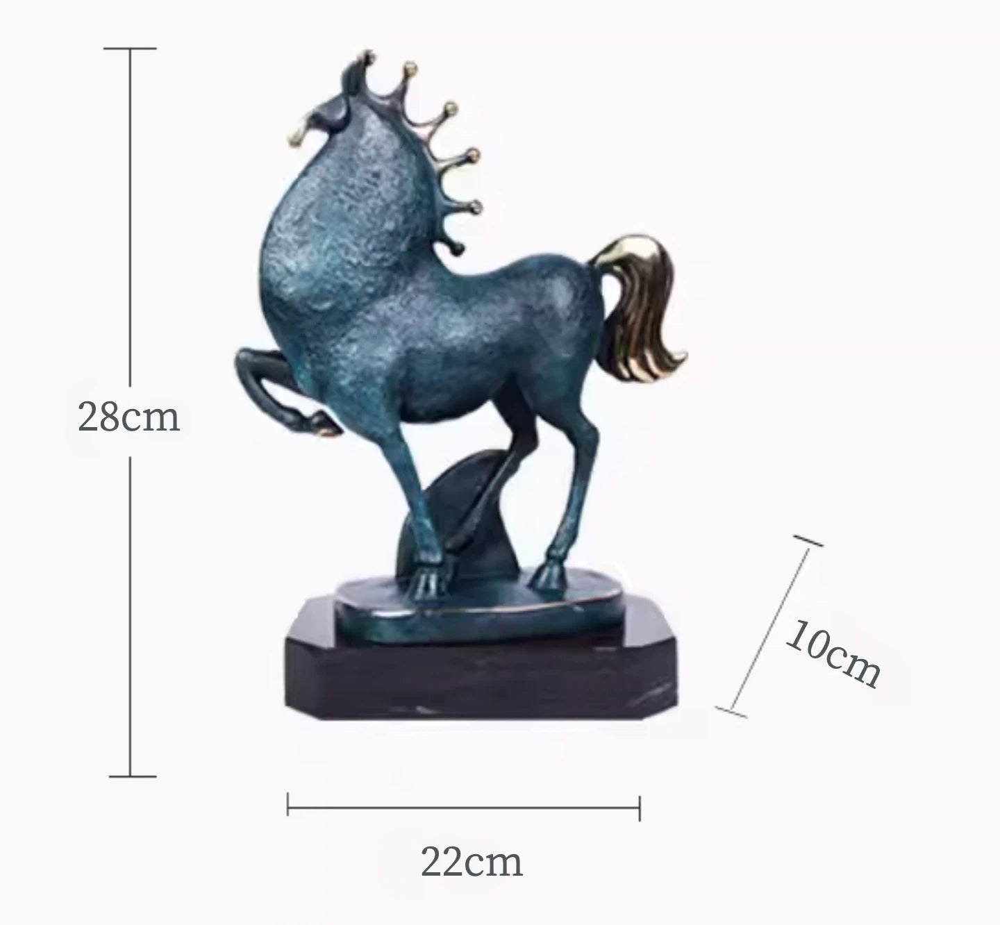 Success Crown Horse Brass Sculpture—H 28cm/11‘’｜YCN-015