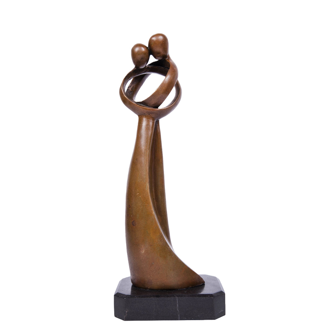 Abstract Embrace Bronze Sculpture-Modern Minimalist Couple Art Metal Decor|TPY-189
