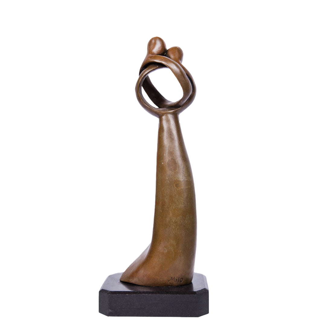 Abstract Embrace Bronze Sculpture-Modern Minimalist Couple Art Metal Decor|TPY-189