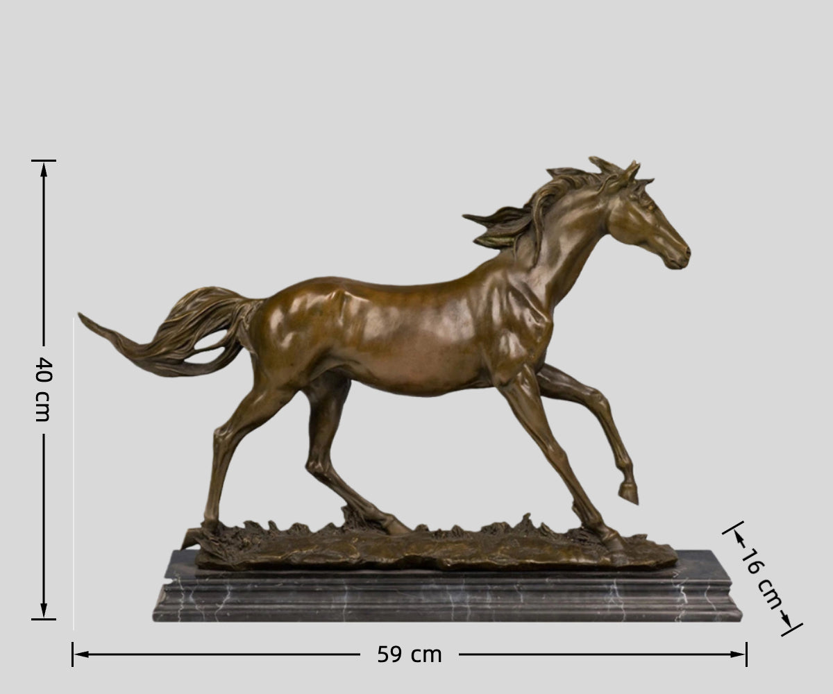 Dynamic Bronze Horse Statue in Motion-Fine Art Equestrian Sculpture｜TPY-552