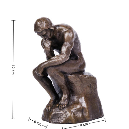 Realistic Rodin The Thinker bronze statue, high-end executive office decor, solid bronze philosophy sculpture.