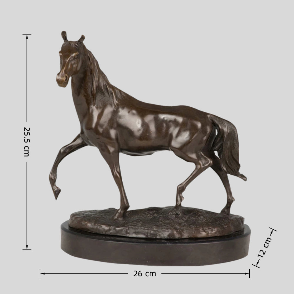 Trotting Bronze Horse Sculpture-Lost Wax Cast Equestrian Art Statue｜TPY-363