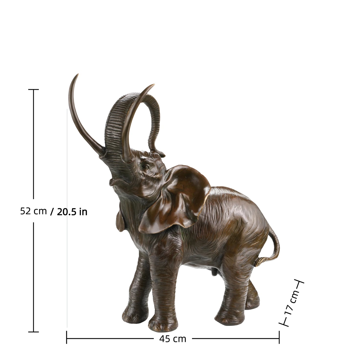 a vibrant bronze sculpture of an African elephant for home decor