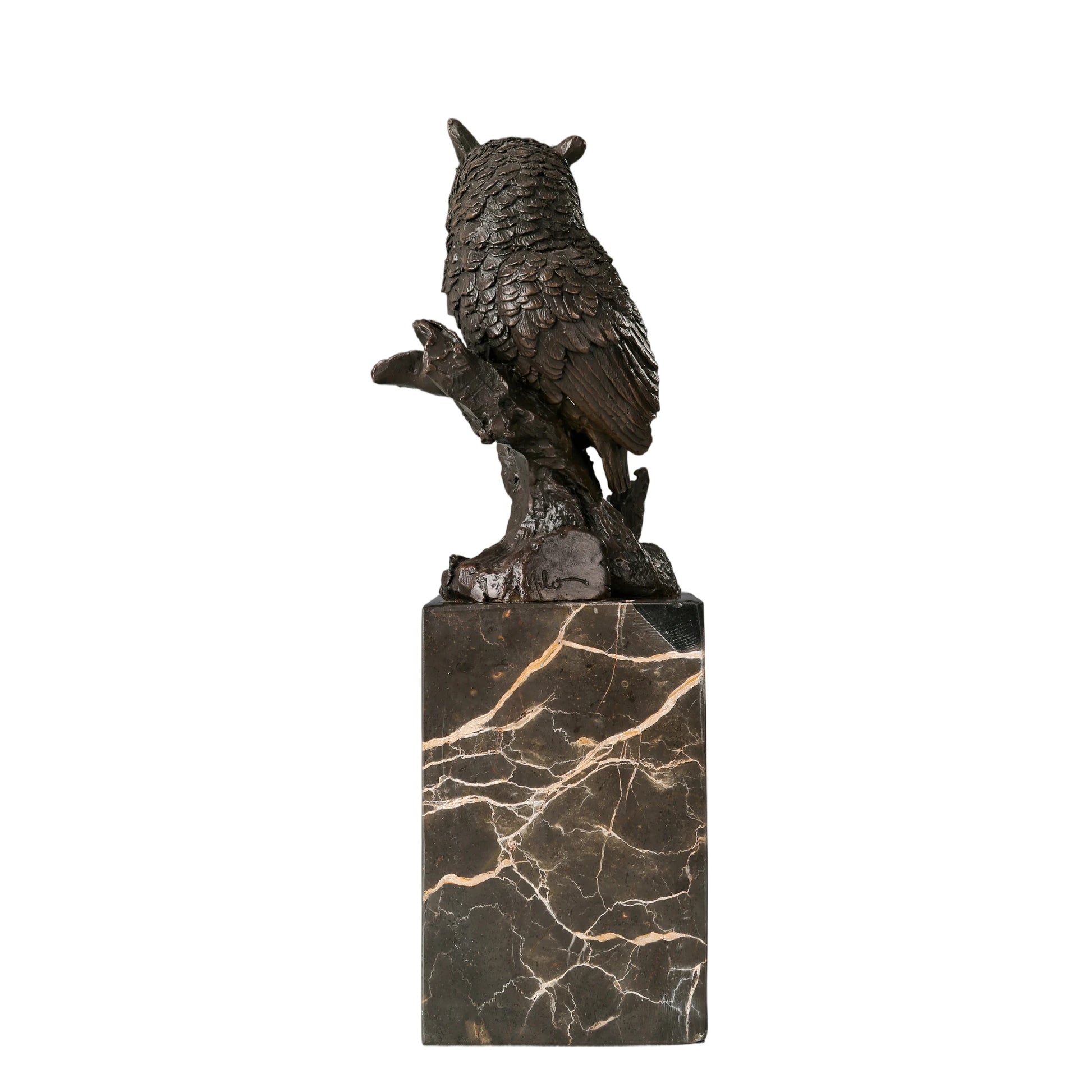 bronze owl statue for home decor