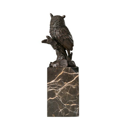bronze owl statue for home decor
