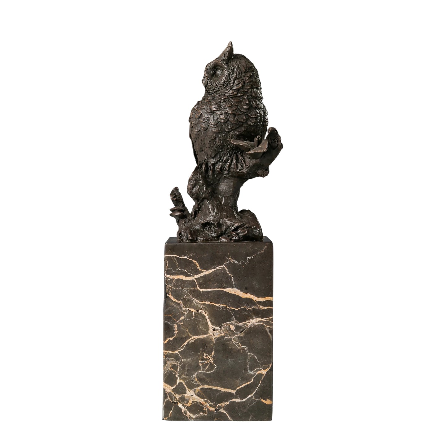 bronze owl figurine  symbol of wisdom for office decor
