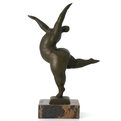 Handcrafted Abstract Plump Dancer Brass Sculpture-Expressive Vitality Art Decor｜TPE-736