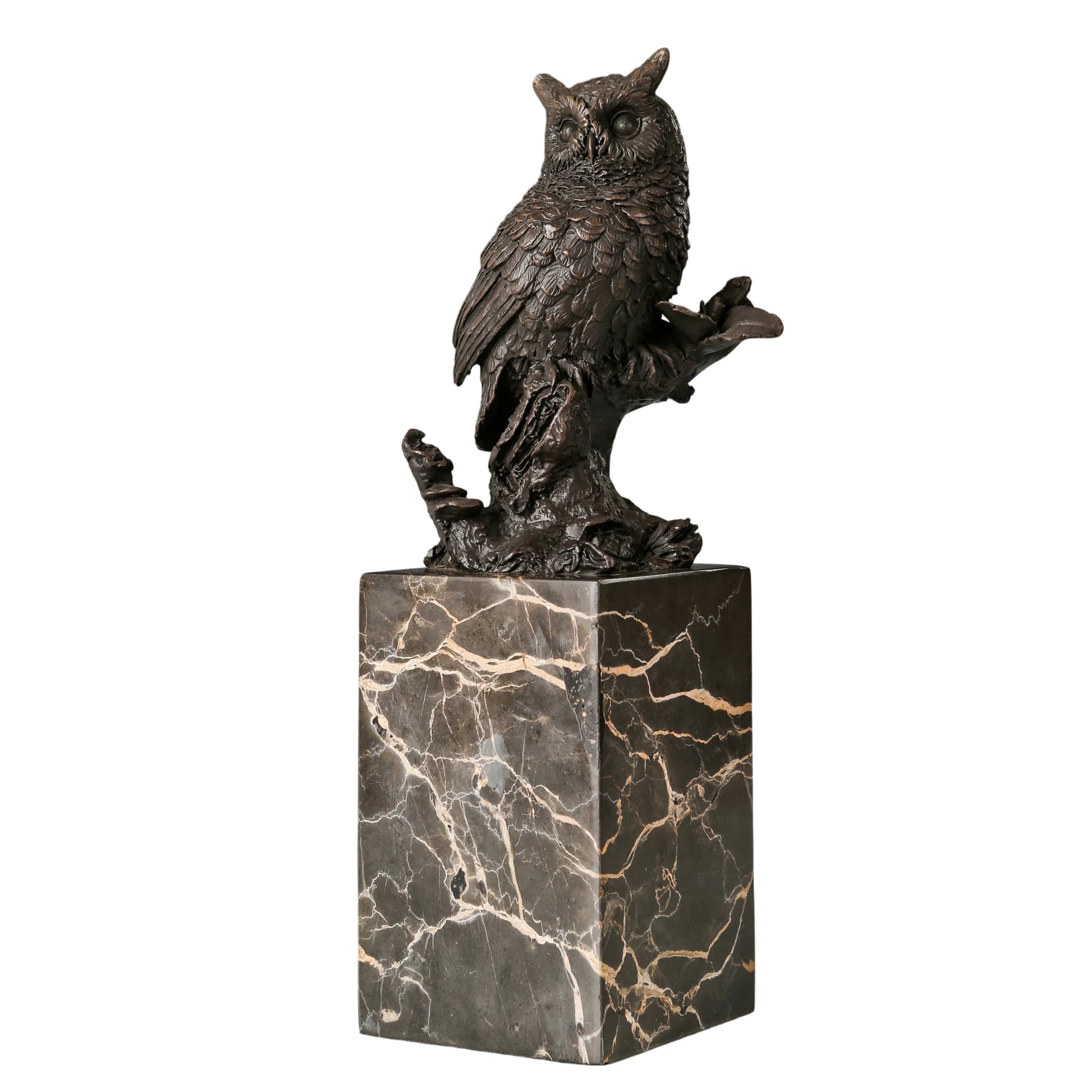 handcrafted owl sculpture for study room