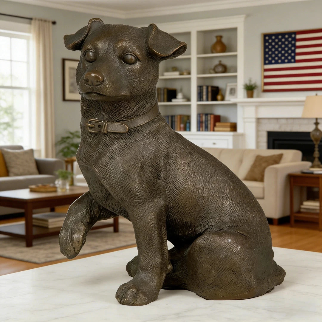 terrier bronze statue for home decor