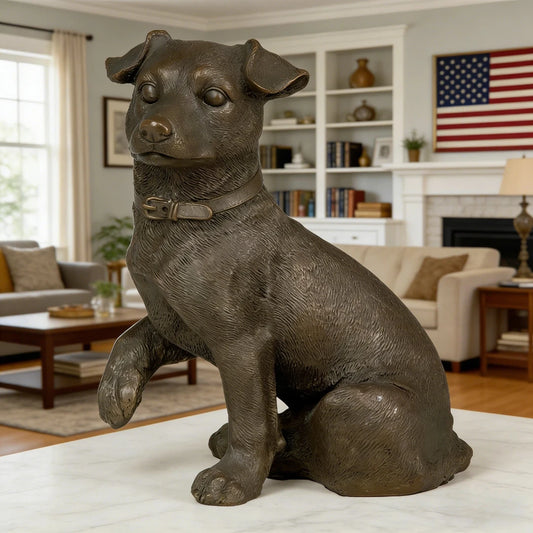 terrier bronze statue for home decor